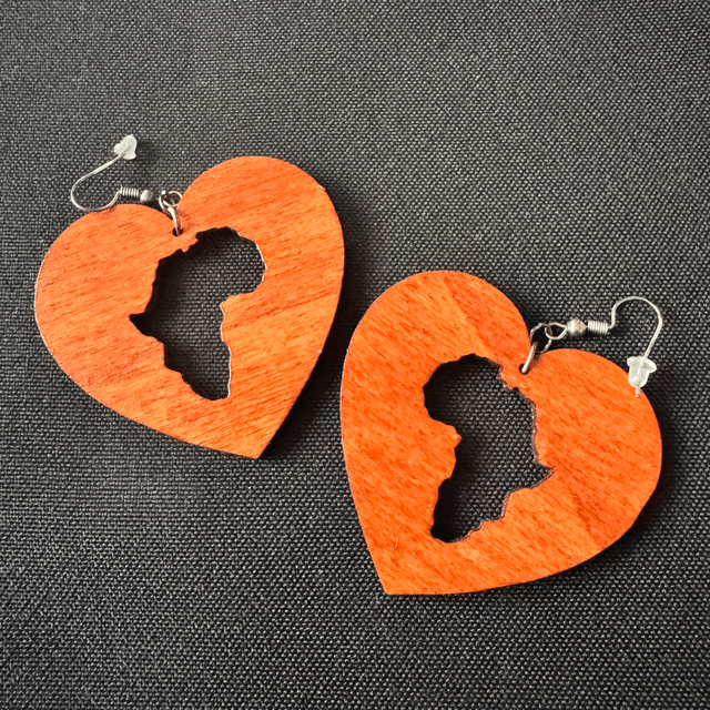 Africa in Heart Earrings 