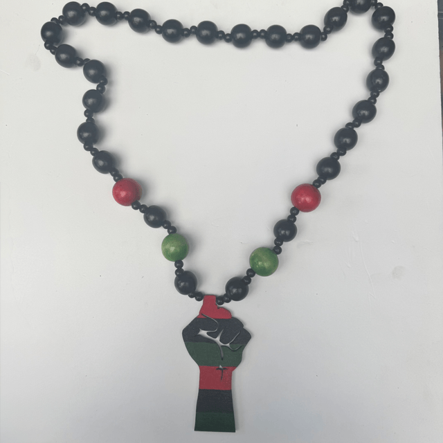 Pan African Black Power Beaded Chain 