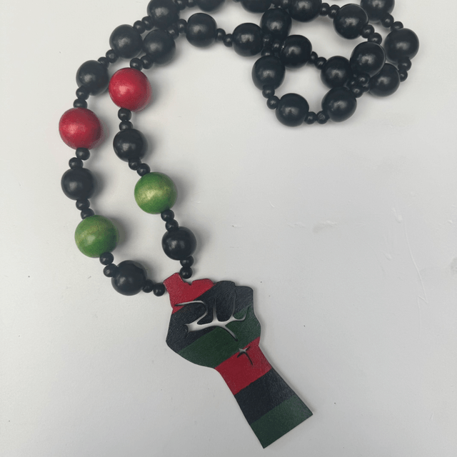 Pan African Black Power Beaded Chain 