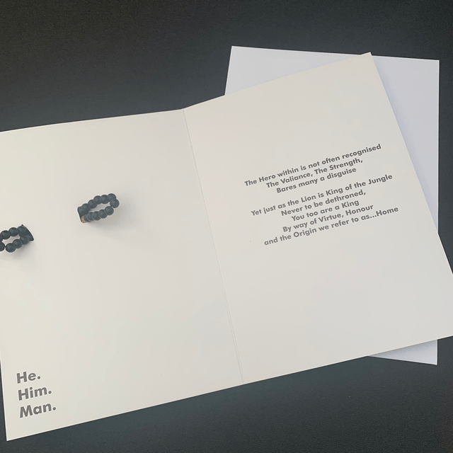 He. Him. Man Gift Greeting Card 