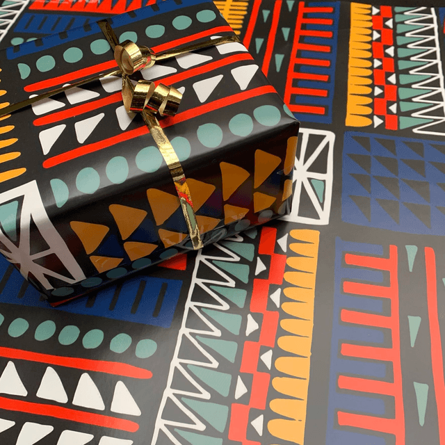 Blue Print Wrapping Paper - Gift Wrap