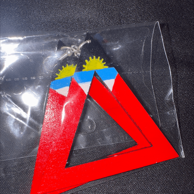 Antigua & Barbuda Painted Earrings 