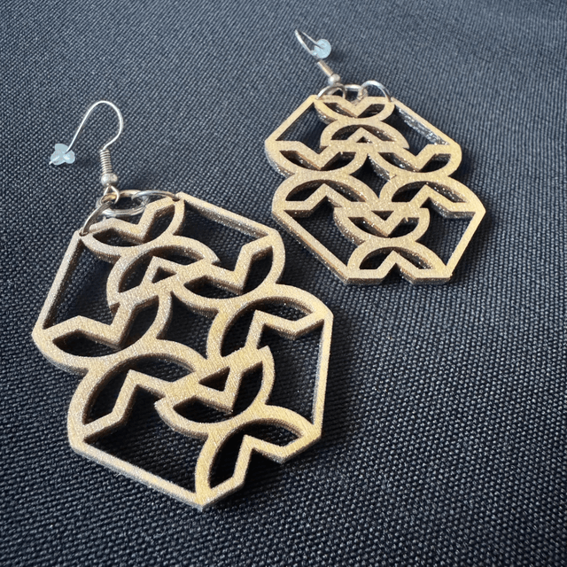 Abstract dimension Earrings 