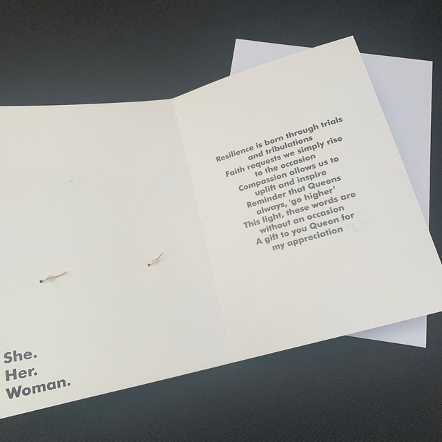 She. Her. Woman Gift Greeting Card 