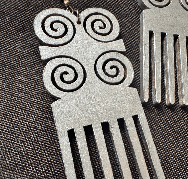 Dwennimmen Afro Pick Earrings 