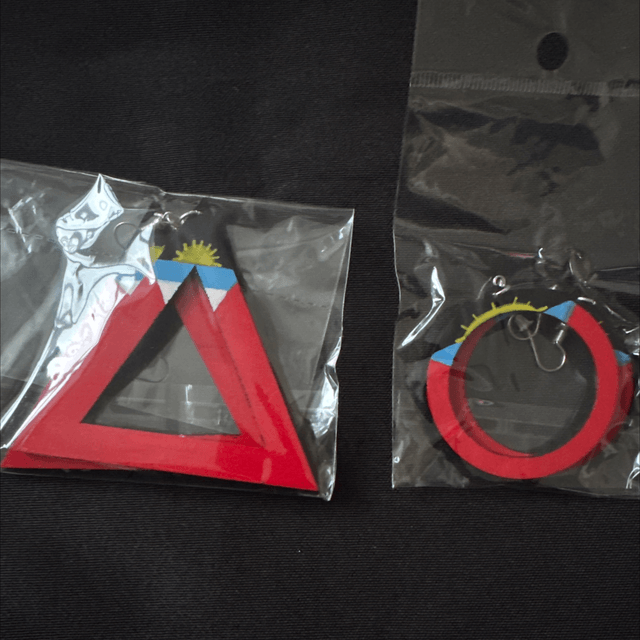 Antigua & Barbuda Painted Earrings 