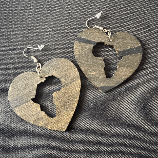 Africa in Heart Earrings 