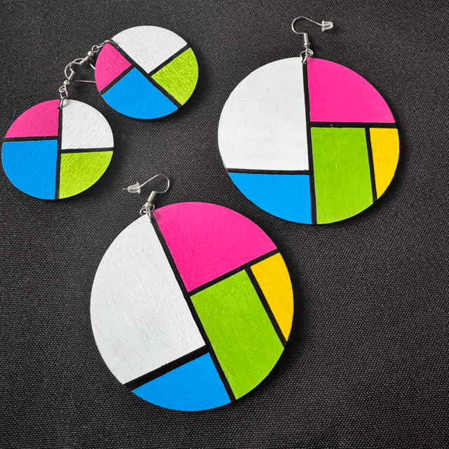 Colour Block Earrings 