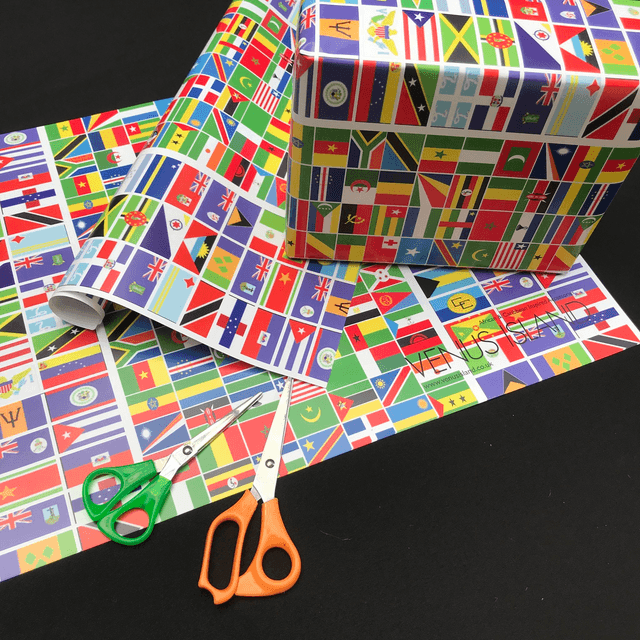 Caribbean &amp; Africa Flag Wrapping Paper - Gift Wrap