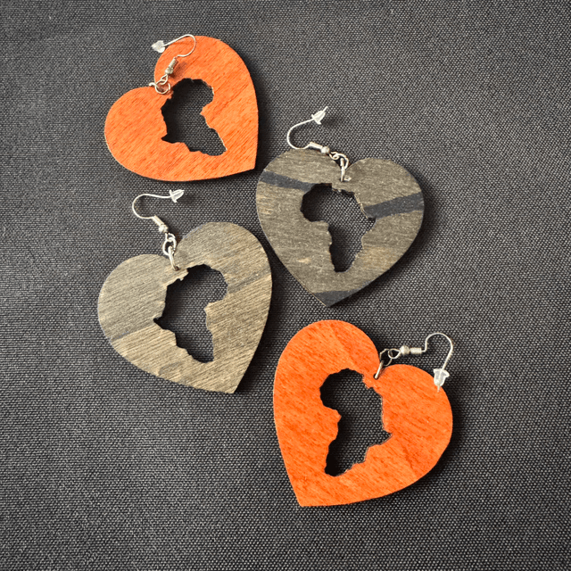 Africa in Heart Earrings 
